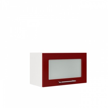 Бруклин ШВГС 600 Шкаф верхний горизонтальный со стеклом (Бетон белый/корпус Белый) в Дорогино - dorogino.mebel54.com | фото