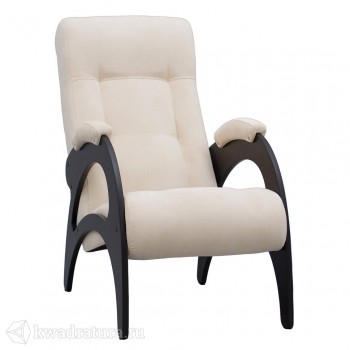 Кресло для отдыха Неаполь Модель 9 без лозы (Венге-эмаль/Ткань Ваниль Verona Vanilla) в Дорогино - dorogino.mebel54.com | фото