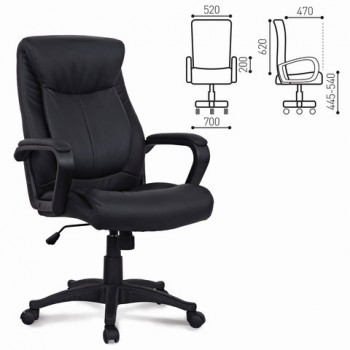 Кресло офисное BRABIX Enter EX-511 (черный) в Дорогино - dorogino.mebel54.com | фото