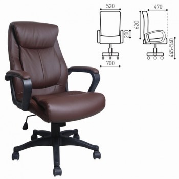 Кресло офисное BRABIX Enter EX-511 (коричневый) в Дорогино - dorogino.mebel54.com | фото