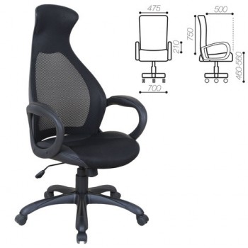 Кресло офисное BRABIX Genesis EX-517 (черное) в Дорогино - dorogino.mebel54.com | фото