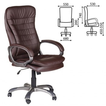 Кресло офисное BRABIX Omega EX-589 (коричневое) в Дорогино - dorogino.mebel54.com | фото