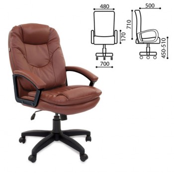 Кресло офисное BRABIX Trend EX-568 (коричневый) в Дорогино - dorogino.mebel54.com | фото