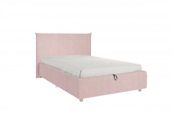 Кровать 1,2 Квест (Нежно-розовый велюр/под-мех) в Дорогино - dorogino.mebel54.com | фото