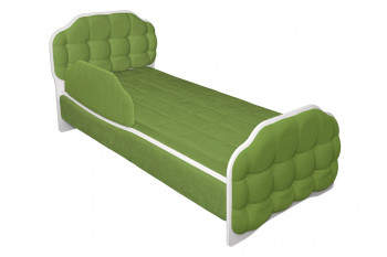 Кровать 160 Атлет 76 Зелёный (мягкий бортик) в Дорогино - dorogino.mebel54.com | фото