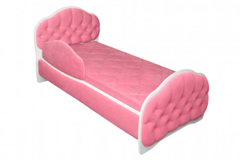 Кровать 170 Гармония 89 Розовый (мягкий бортик) в Дорогино - dorogino.mebel54.com | фото