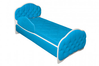 Кровать 180 Гармония 84 Ярко-голубой (мягкий бортик) в Дорогино - dorogino.mebel54.com | фото