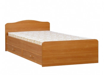 Кровать двойная с ящиками 1400-1 без матраса (круглые спинки) Вишня Оксфорд в Дорогино - dorogino.mebel54.com | фото