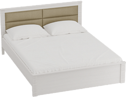 Кровать Элана 1400 с основанием Бодега белая в Дорогино - dorogino.mebel54.com | фото