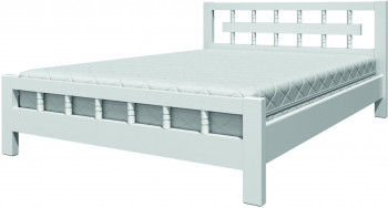 Кровать Натали-5 из массива сосны 1200*2000 Белый античный в Дорогино - dorogino.mebel54.com | фото