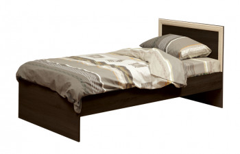 Кровать одинарная 21.55 (шир. 900) с настилом (венге/профиль дуб линдберг)/осн. в Дорогино - dorogino.mebel54.com | фото