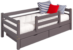 Кровать Соня вариант 4 с защитой по центру Лаванда в Дорогино - dorogino.mebel54.com | фото