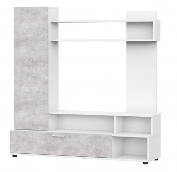 Мебель для гостиной "МГС 9" Белый / Цемент светлый в Дорогино - dorogino.mebel54.com | фото