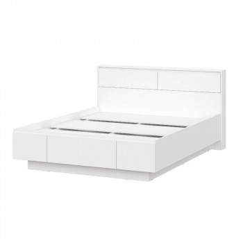 Модульная система "Одри" Кровать двойная (1,6х2,0) серия 3 Белый в Дорогино - dorogino.mebel54.com | фото