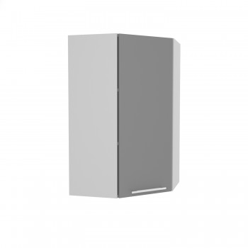 Ройс ВПУ 550 Шкаф верхний угловой высокий (Графит софт/корпус Серый) в Дорогино - dorogino.mebel54.com | фото