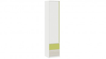 Шкаф для белья комбинированный «Сканди» Дуб Гарден/Белый/Зеленый в Дорогино - dorogino.mebel54.com | фото