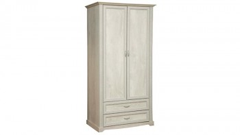 Шкаф для одежды "Сохо" (бетон пайн белый/2 ящика/зеркало) в Дорогино - dorogino.mebel54.com | фото